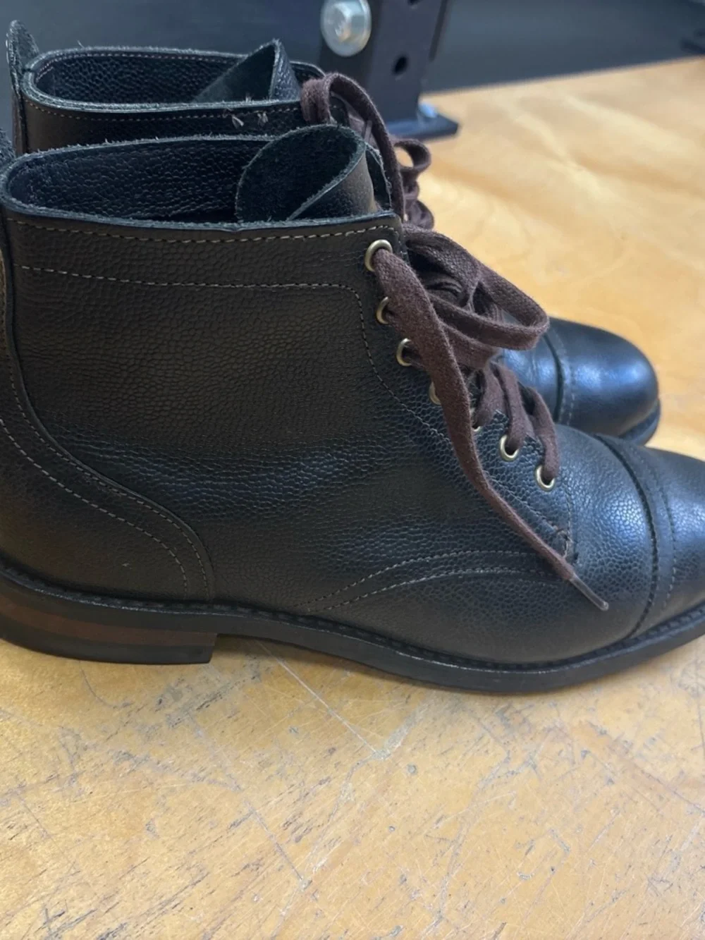 Men's Black Leather Lace-Up Boots - Allen Edmonds